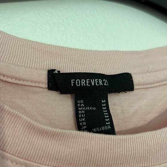 Forever‎ 21 feminine pink t-shirt sz M - Picture 3 of 4